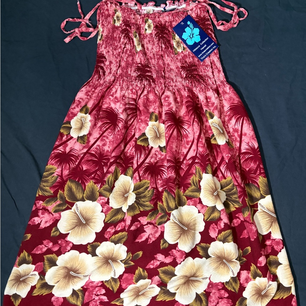 Floral Hawaiian top/dress with Tie Straps